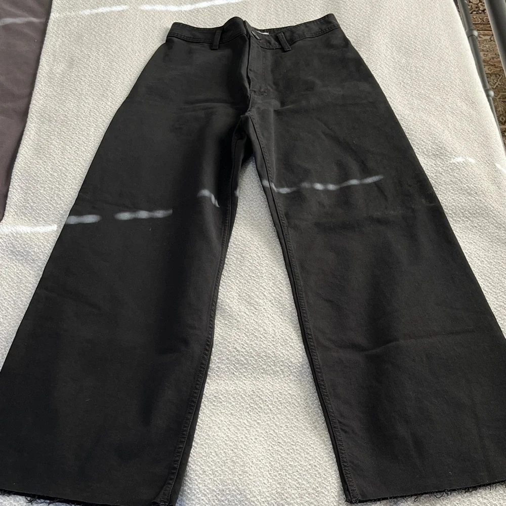 NWOT Zara Black Wide Leg Pants - Picture 1 of 6